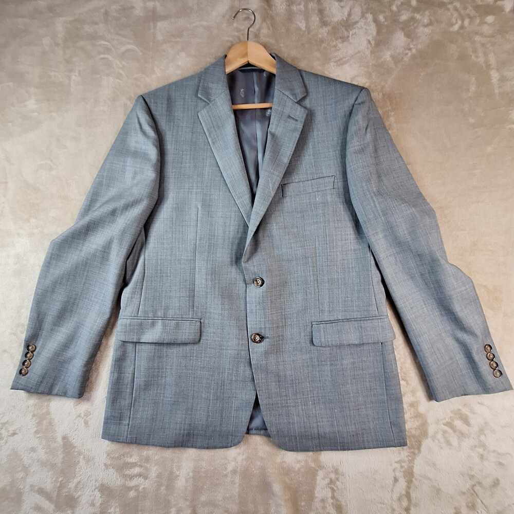 Lauren Ralph Lauren Blazer Men's 42R Gray Twill Single Breasted Single Vented